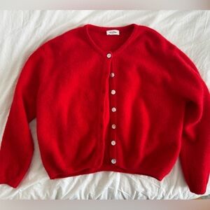 American Vintage- WOMEN'S CARDIGAN VITOW STRAWBERRY